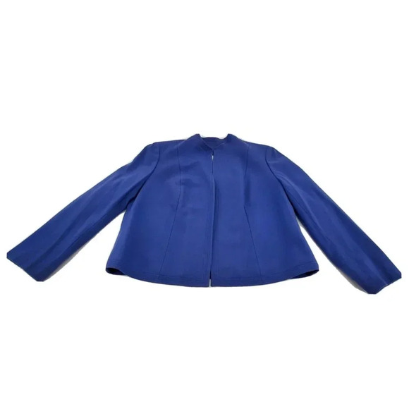 Vintage Pendleton Wool Blazer Size 40 M/L Blue Purple Short Jacket No Button - Picture 1 of 9